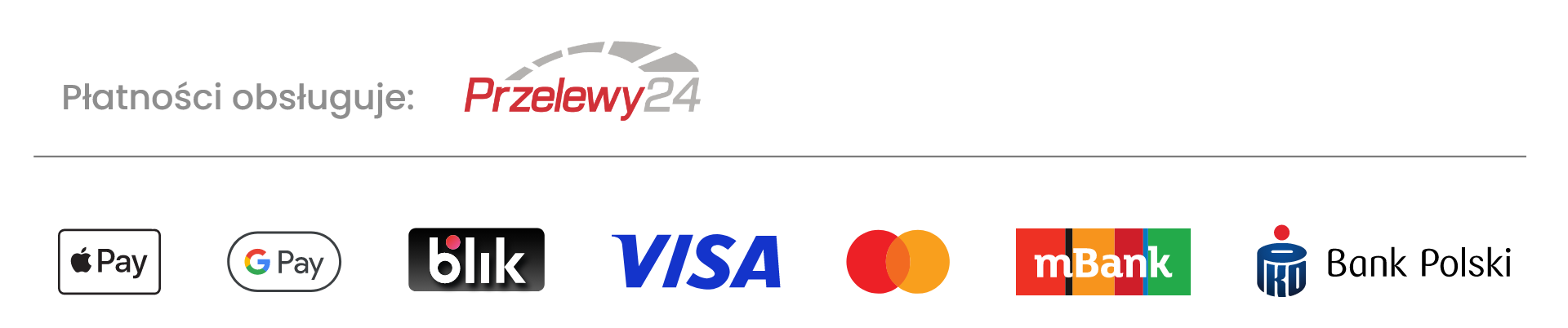 Bezpieczne płatności obsługuje Przelewy24 — Blik, Apple Pay, Karty