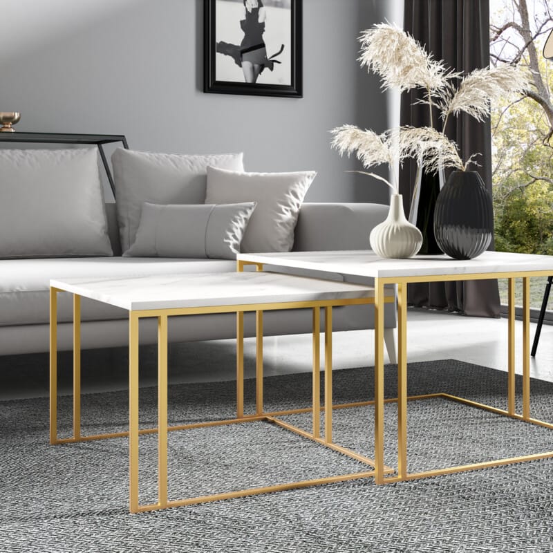 Stolik kawowy ASTRO złoty/ miedziany