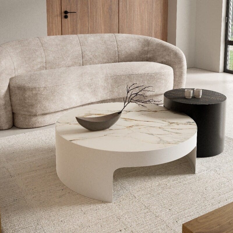 Stolik kawowy Vellaro 2 w 1 - spiek kwarcowy