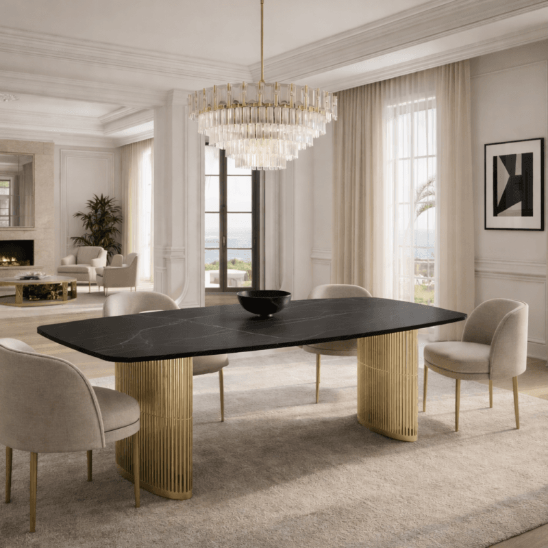 Stół ARCADIA 200 cm złoty/ miedziany