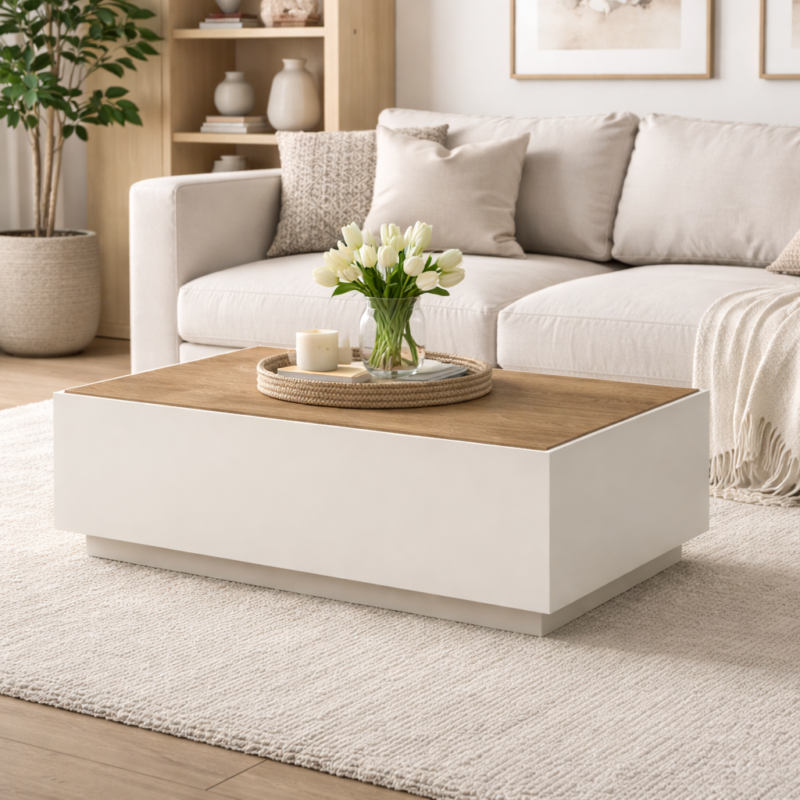 Stolik kawowy MORISS - obłóg dębowy