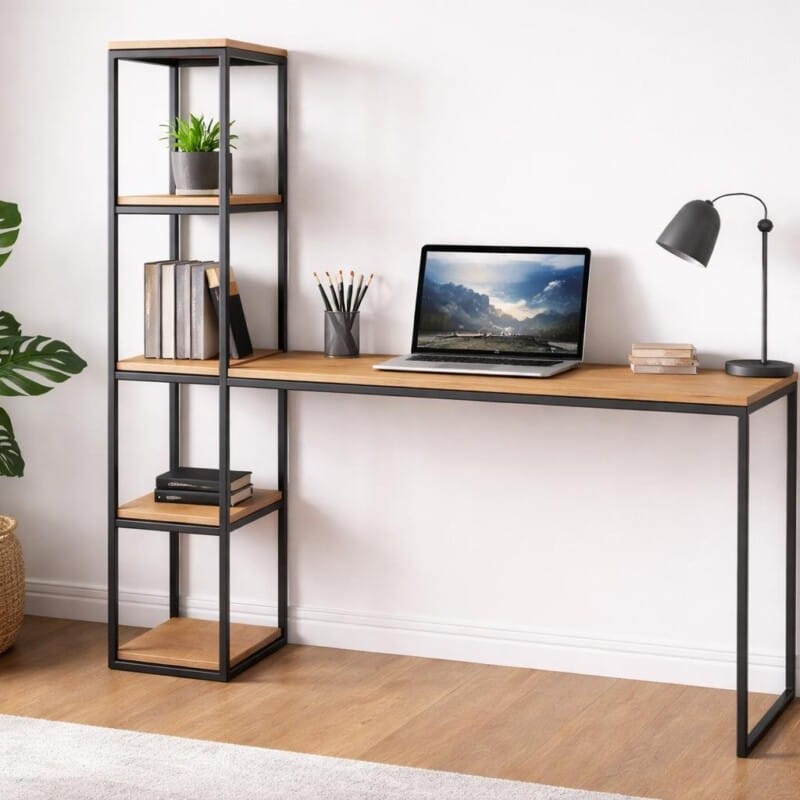 Biurko ARNE z półkami