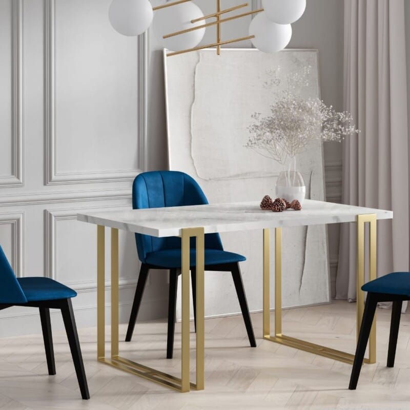 Stół HORTEN 120 cm złoty/ miedziany