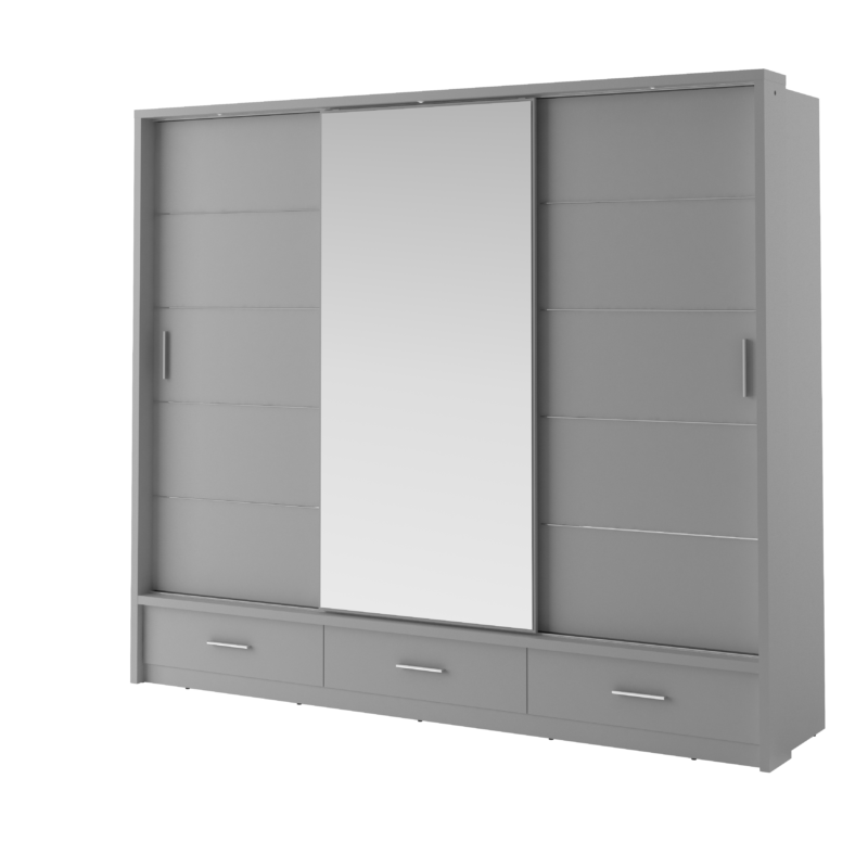 ARTI AR-01P - szafa 3d3s z oświetleniem - szary