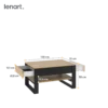 QUANT stolik 2s – dąb artisan/czarny