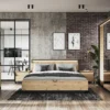 QUANT SYPIALNIA komoda 6d z oświetleniem – dąb artisan/czarny