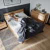 QUANT SYPIALNIA komoda 6d z oświetleniem – dąb artisan/czarny
