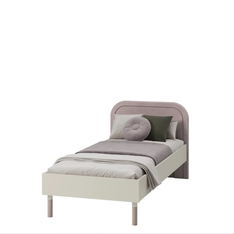 HARMONY łóżko 90 cm ze stelażem - kaszmir/truflowy