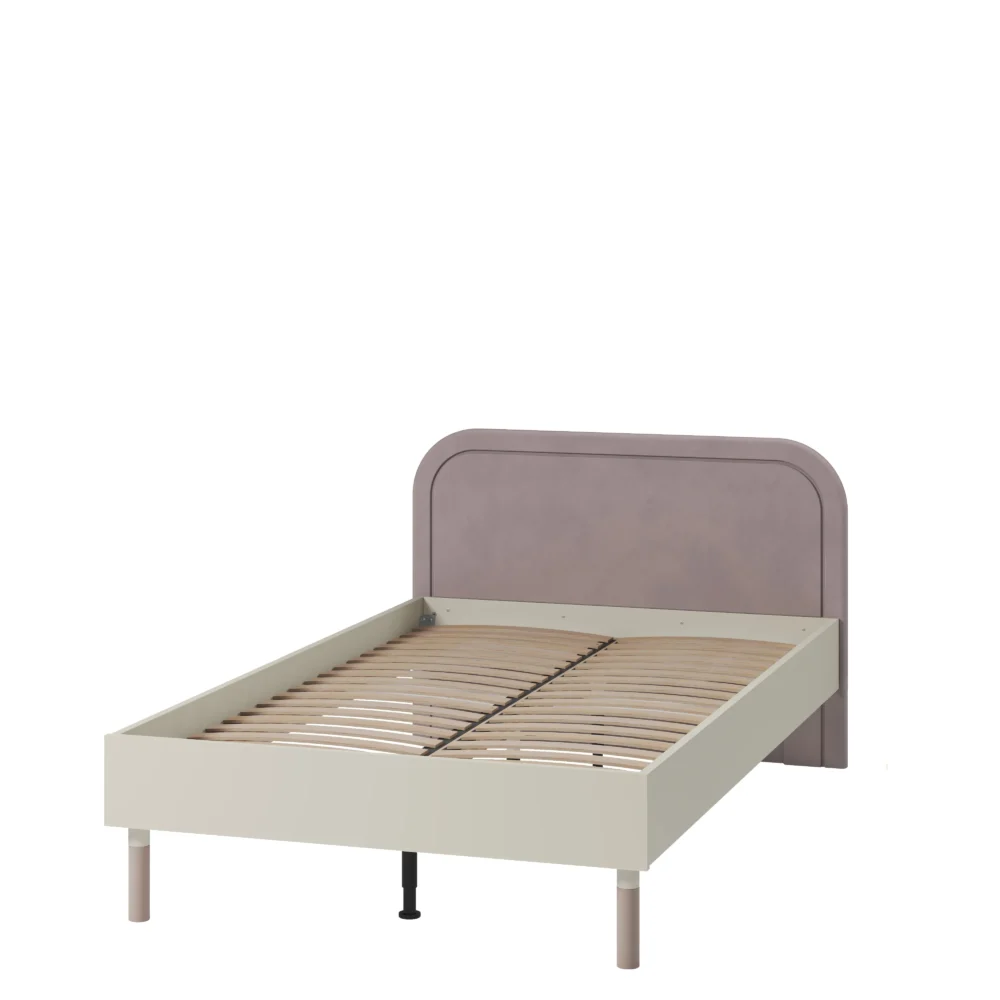 HARMONY łóżko 120 cm ze stelażem – kaszmir/truflowy