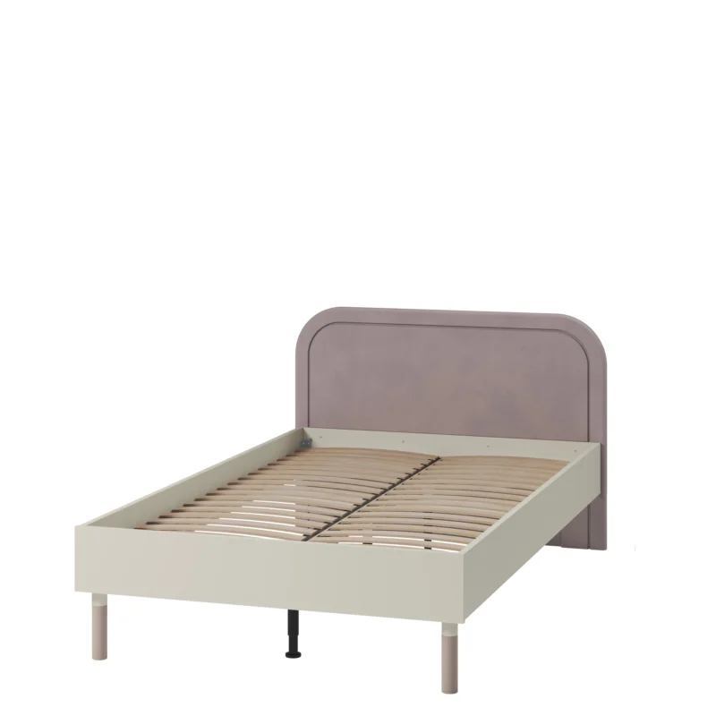 HARMONY łóżko 120 cm ze stelażem – kaszmir/truflowy