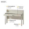 HARMONY biurko 2s kaszmir/truflowy