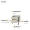 HARMONY stolik nocny 2s – kaszmir/truflowy