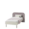 HARMONY – łóżko 90 cm ze stelażem – kaszmir/truflowy