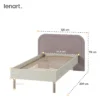 HARMONY – łóżko 90 cm ze stelażem – kaszmir/truflowy