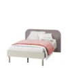 HARMONY – łóżko 120 cm ze stelażem – kaszmir/truflowy