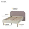 HARMONY – łóżko 120 cm ze stelażem – kaszmir/truflowy