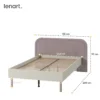 HARMONY – łóżko 120 cm ze stelażem – kaszmir/truflowy