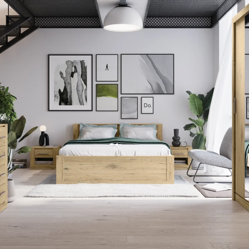IDEA łóżko 180 cm – san remo jasny