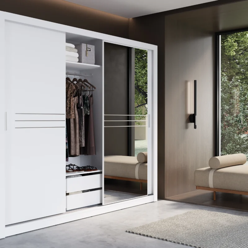 IDEA szafa przesuwna 3D 250 cm – biały