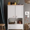 LUNA Komoda 2d1s biały/różowy