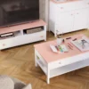 LUNA Stolik 1s biały/różowy
