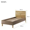 LENNY łóżko 90 cm ze stelażem – dąb artisan/beż/truflowy