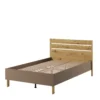 LENNY łóżko 120 cm ze stelażem – dąb artisan/beż/truflowy