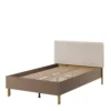 LENNY łóżko 120 cm ze stelażem – dąb artisan/beż/truflowy