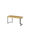 TEEN FLEX biurko 150 cm 3s wolnostojące – hikora naturalna/surowa stal