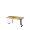 TEEN FLEX biurko 150 cm 3s wolnostojące – hikora naturalna/surowa stal
