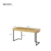 TEEN FLEX biurko 150 cm 3s wolnostojące – hikora naturalna/surowa stal
