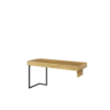 TEEN FLEX biurko 150 cm 3s prawe/lewe – hikora naturalna/surowa stal