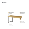 TEEN FLEX biurko 150 cm 3s prawe/lewe – hikora naturalna/surowa stal