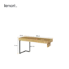 TEEN FLEX biurko 150 cm 3s prawe/lewe – hikora naturalna/surowa stal