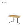 TEEN FLEX biurko 110 cm 2s wolnostojące – hikora naturalna/surowa stal