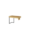 TEEN FLEX biurko 110 cm 2s prawe/lewe – hikora naturalna/surowa stal