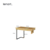 TEEN FLEX biurko 110 cm 2s prawe/lewe – hikora naturalna/surowa stal
