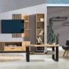LAMELO panel RTV z dwoma półkami